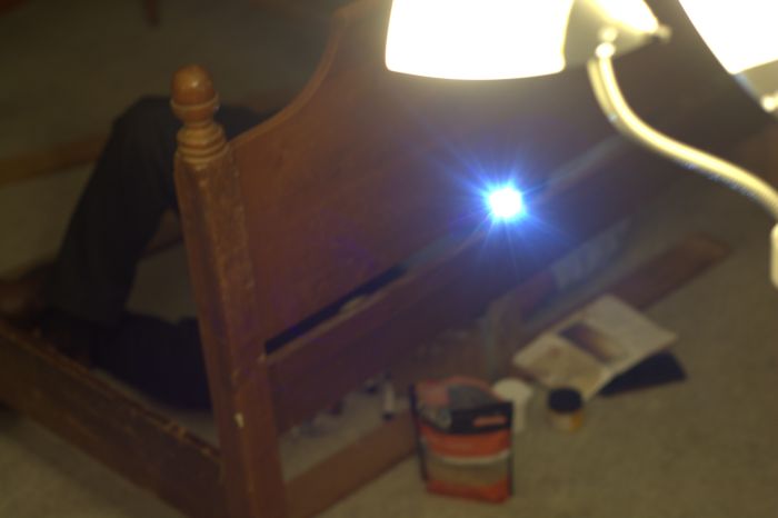 bedframe being worked on